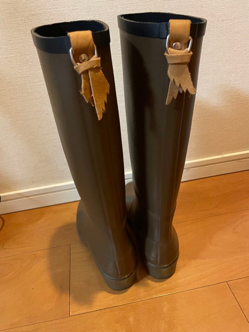 AIGLE レインブーツ 38 ブラウン