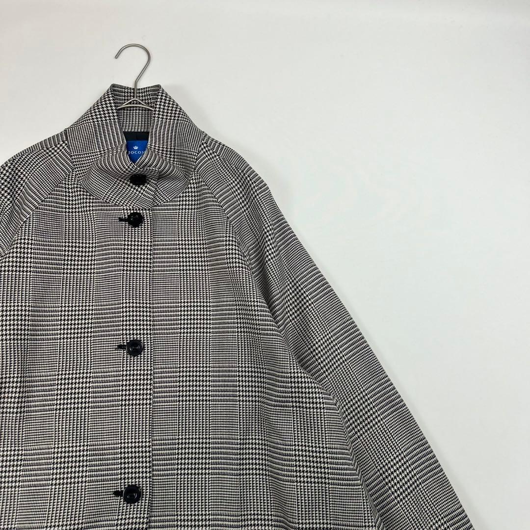 P384 美品 M ラジョコンダ ロングコート ブラック グレー レディース