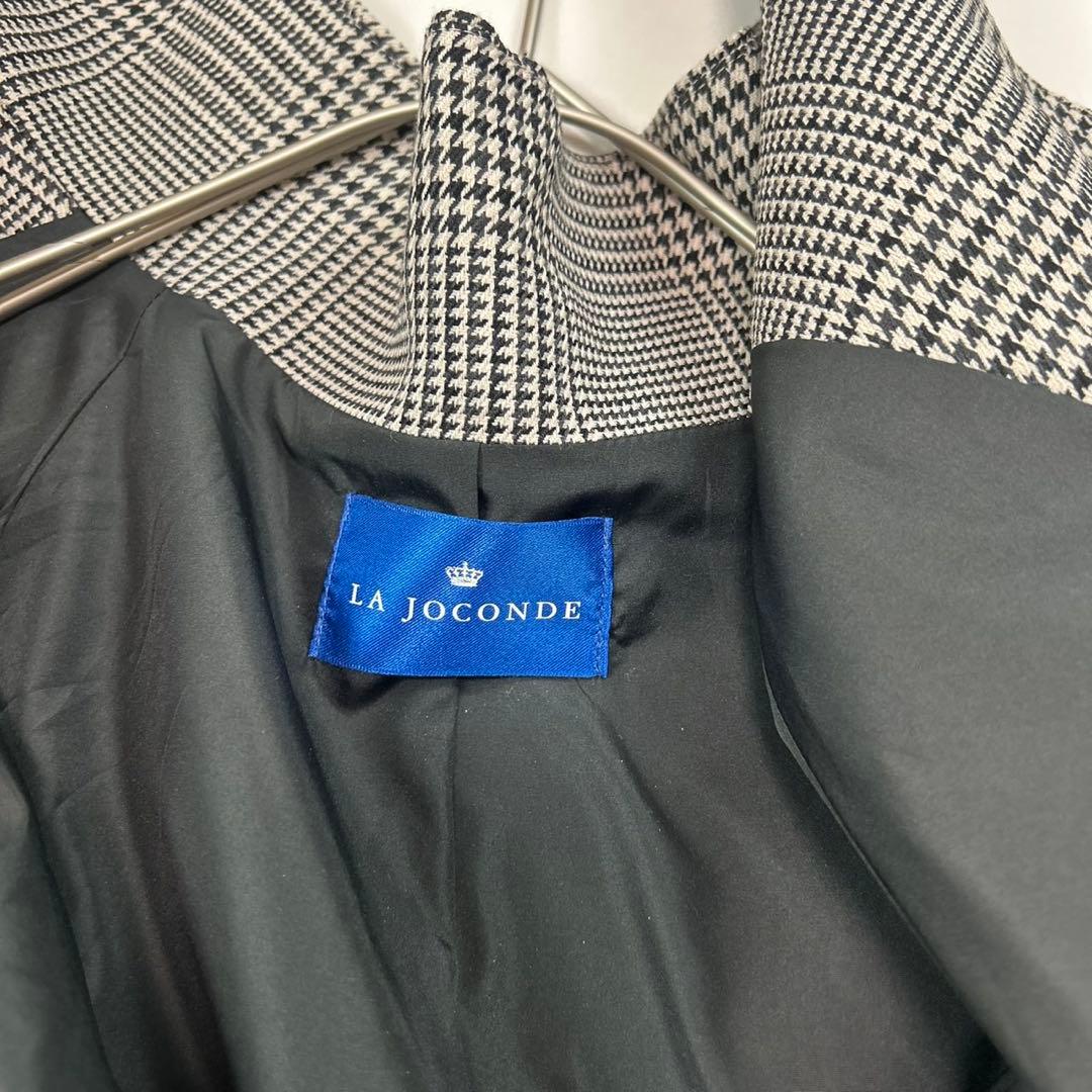 P384 美品 M ラジョコンダ ロングコート ブラック グレー レディース