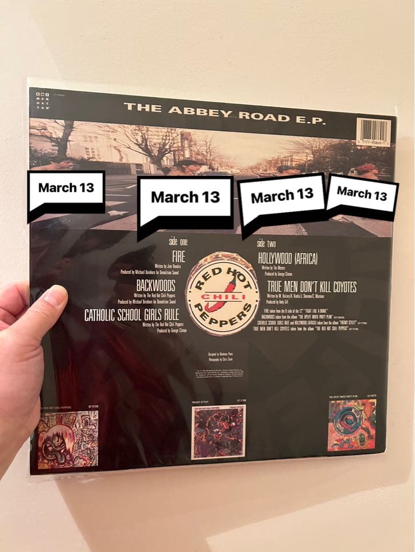 RED HOT CHILI PEPPERS THE ABBEY ROAD レア盤
