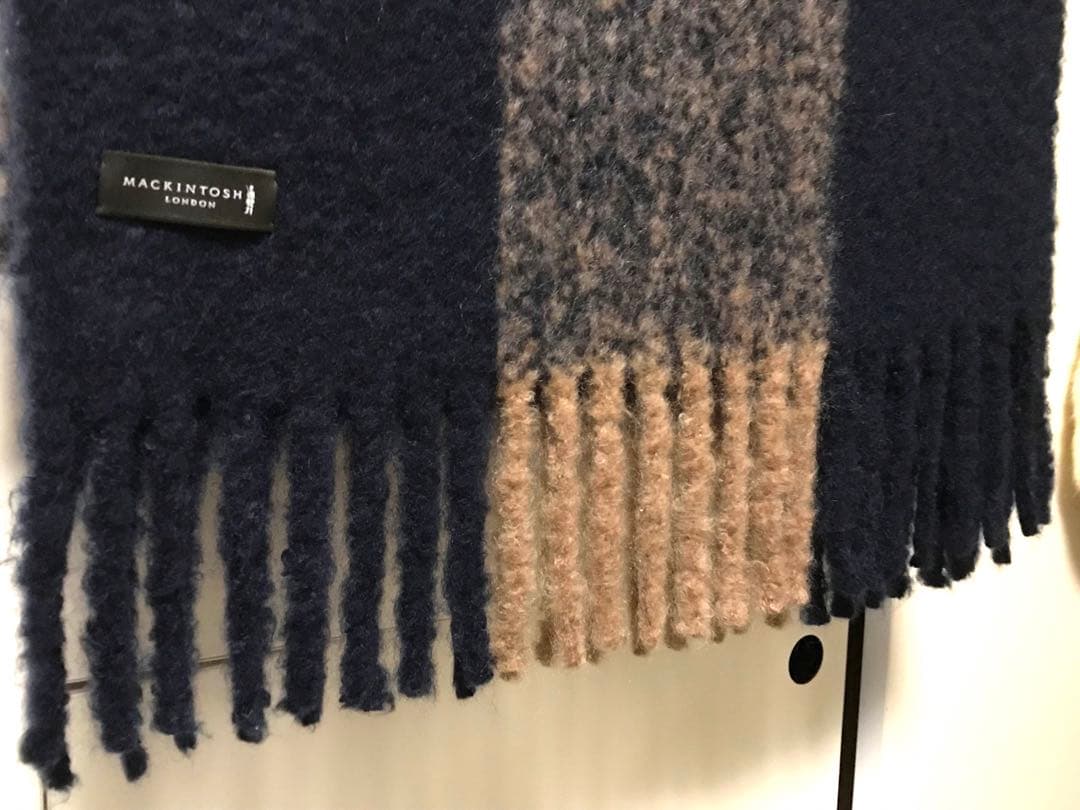 MACKINTOSH LONDON/ ブロックチェックシャギーストール