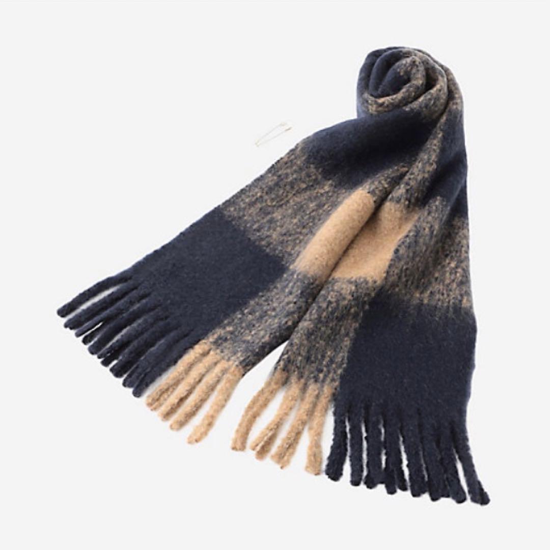 MACKINTOSH LONDON/ ブロックチェックシャギーストール