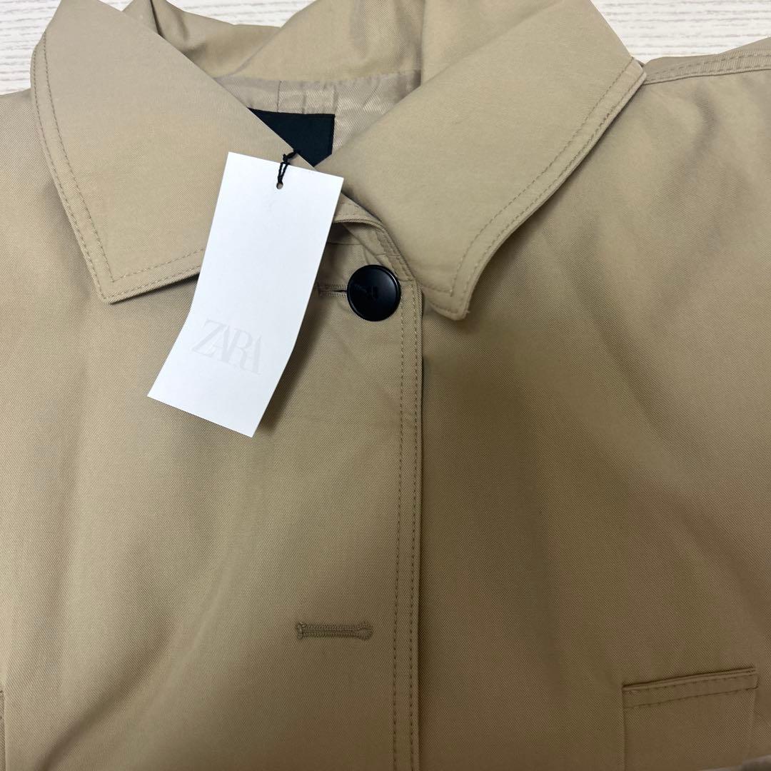 完売品ZARA ショートトレンチコートM-Lサイズ新品タグ付き