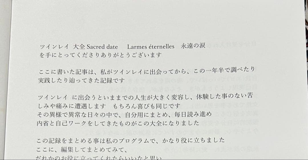 Larmes éternelles ツインレイ