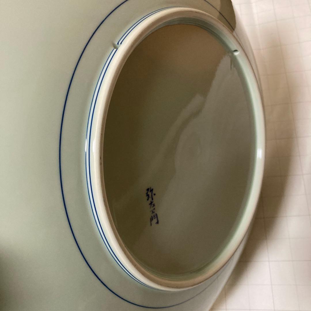 有田 弥左衛門 額皿 飾 皿 置物大皿 壁掛可 古伊万里金彩工芸品