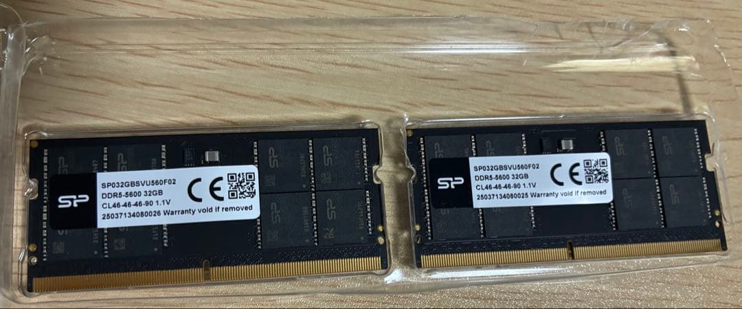 ノートPC メモリ DDR5 64GB (2 x 32GB) 5600MHz