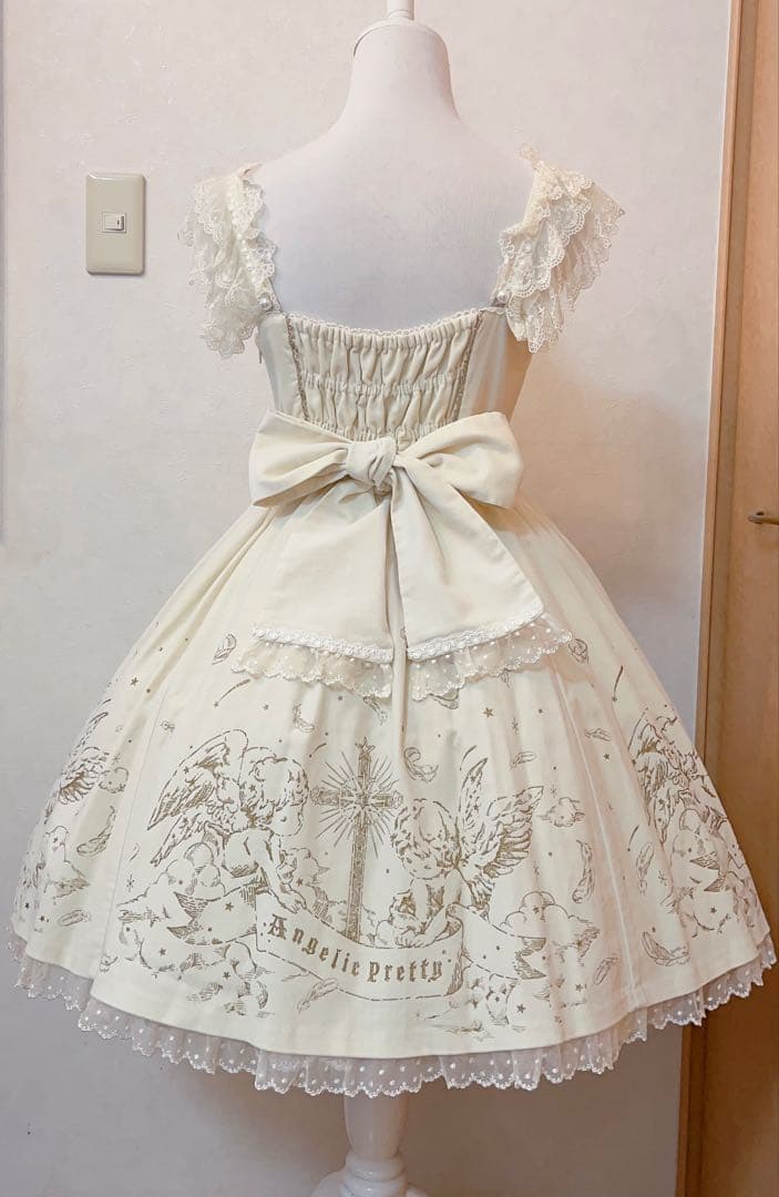 Angelic pretty グローリア肩フリルJSK/アイボリー