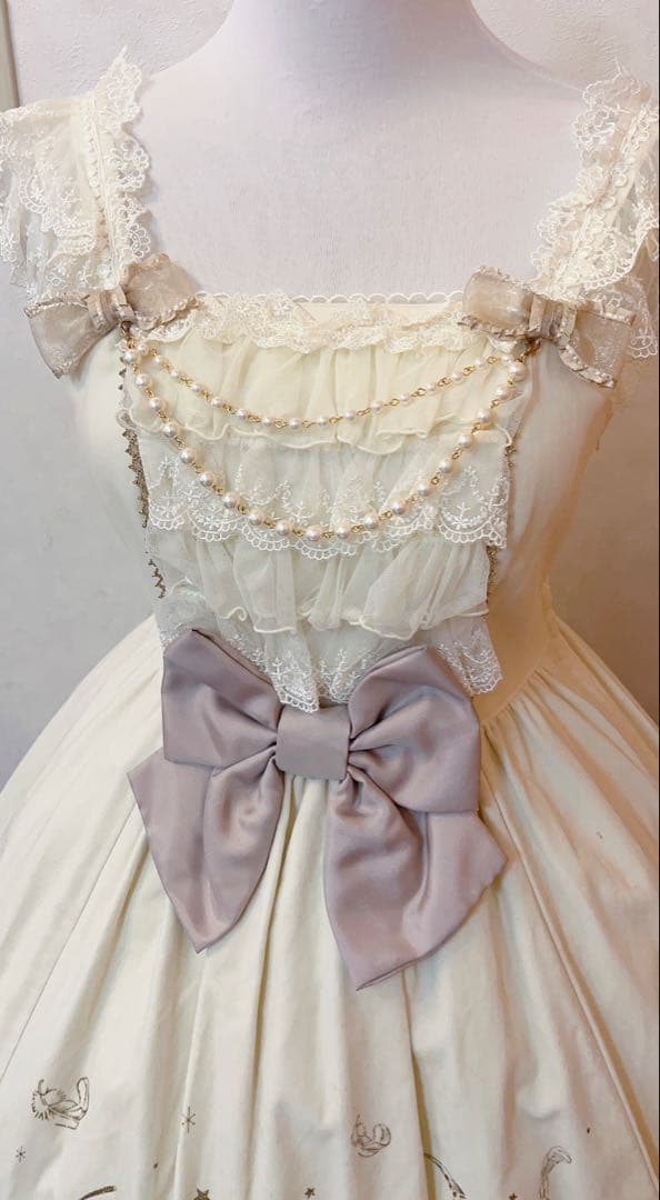 Angelic pretty グローリア肩フリルJSK/アイボリー