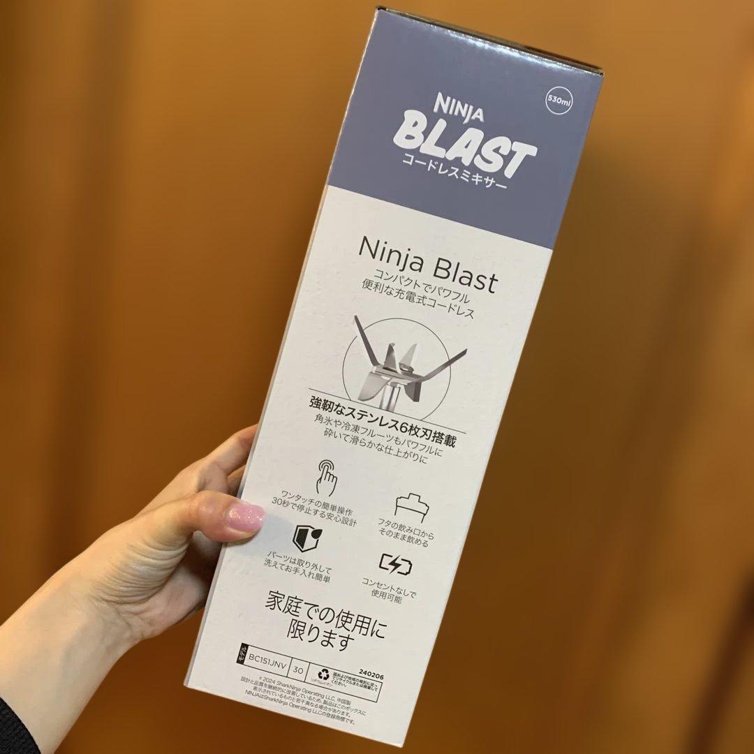 Ninja Blast グレー 6枚刃 ブレンダー　コードレスミキサー