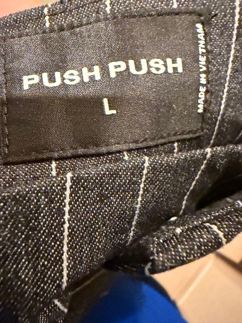 PUSH PUSH ストライプ ワイドパンツ Lサイズ