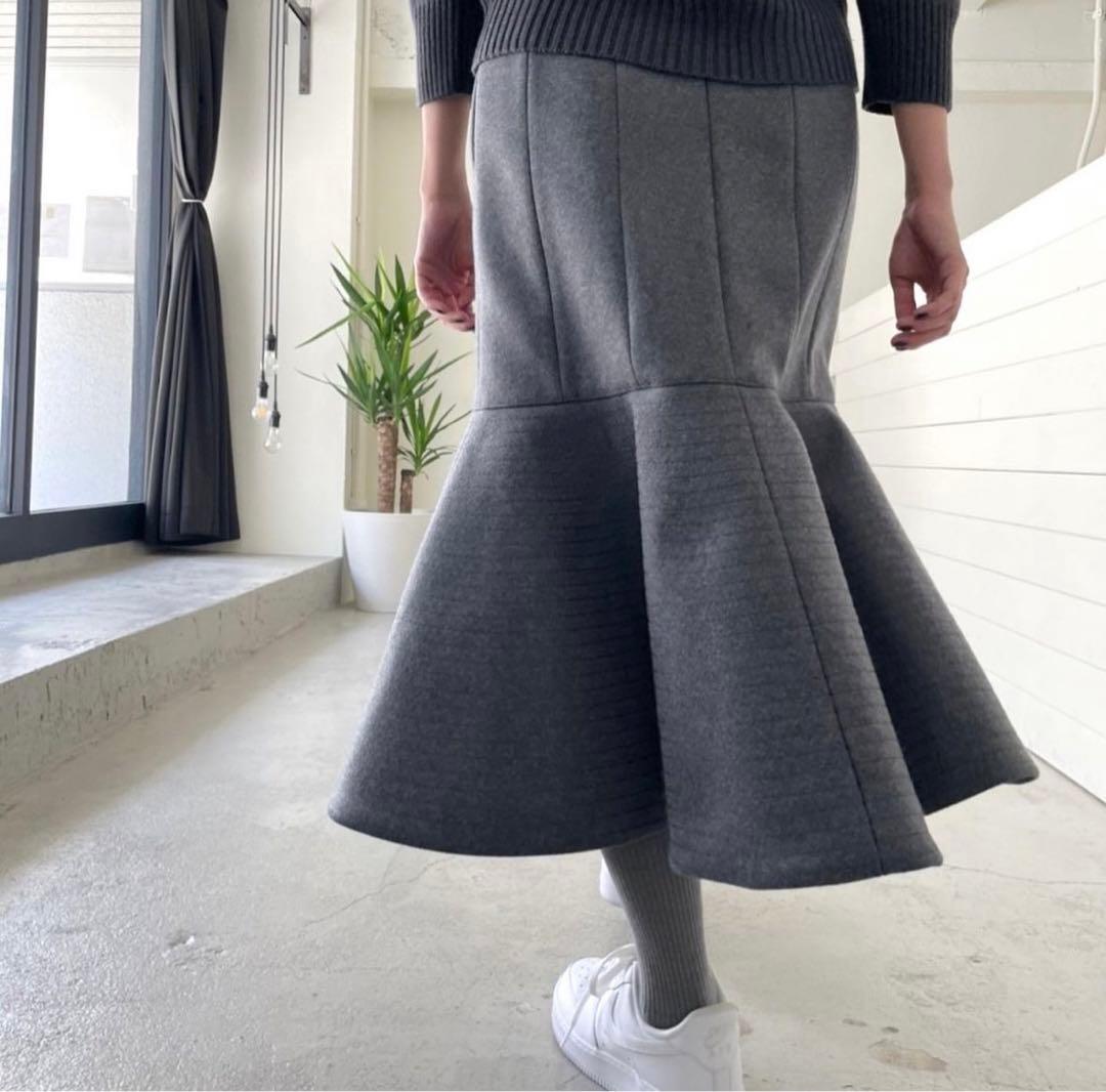 スカート she tokyo Velerie charcoal gray 34