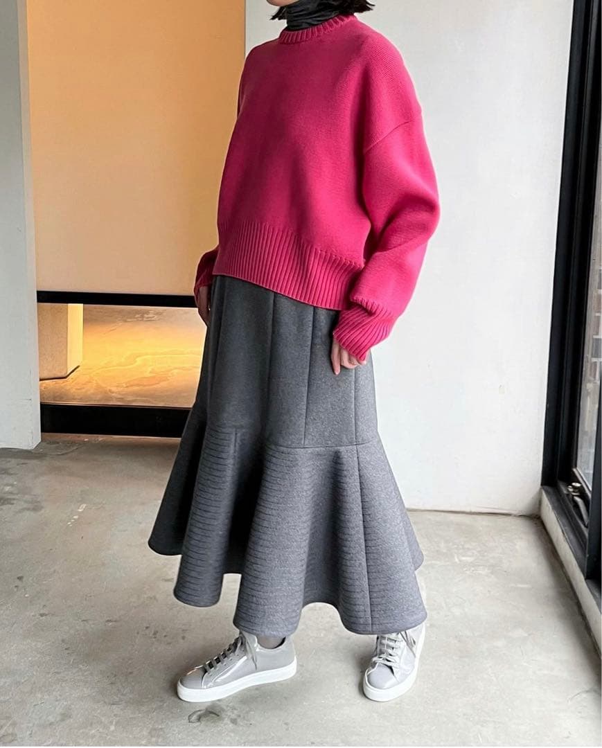 スカート she tokyo Velerie charcoal gray 34