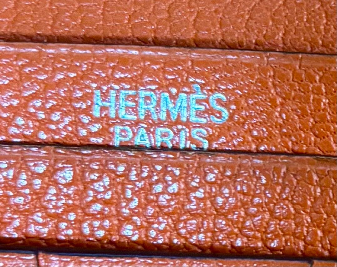 HERMES エルメス　べアン　オレンジ　　長財布