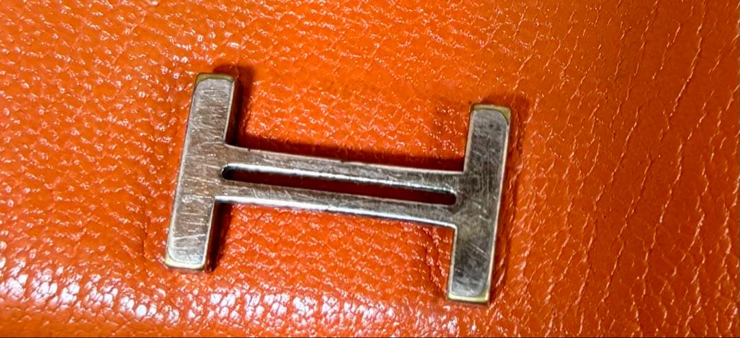 HERMES エルメス　べアン　オレンジ　　長財布