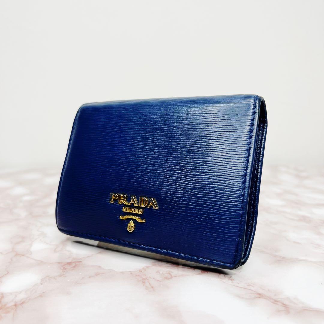 80【極美品】PRADA 二つ折り財布　折り財布