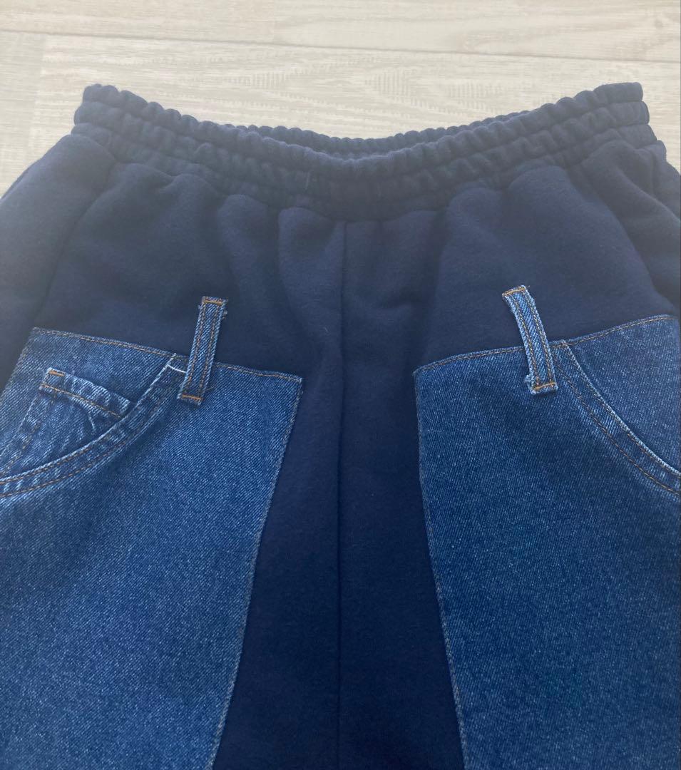 ★土日限定価格ニコアンド　MODE NORM COREデニムパッチワークパンツM