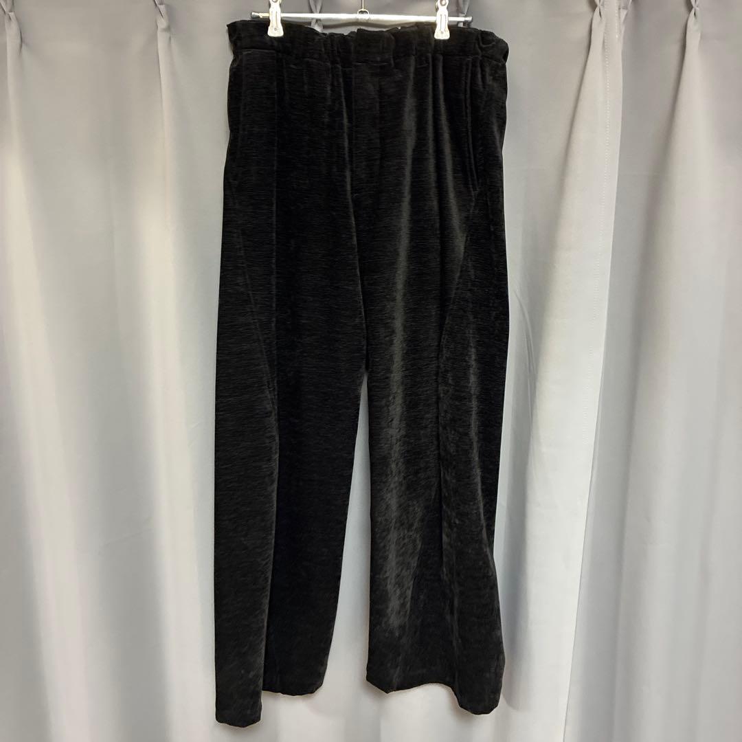 パンツ WASHED VELVET CURVE CUT WIDE PANTS WYM