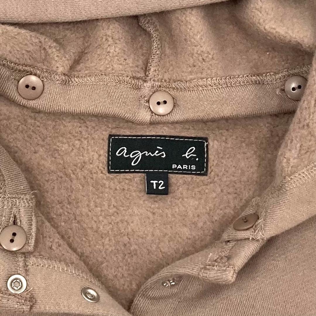 agnès b.　長袖カーディガン　オーガニックコットン メルトン　T2サイズ