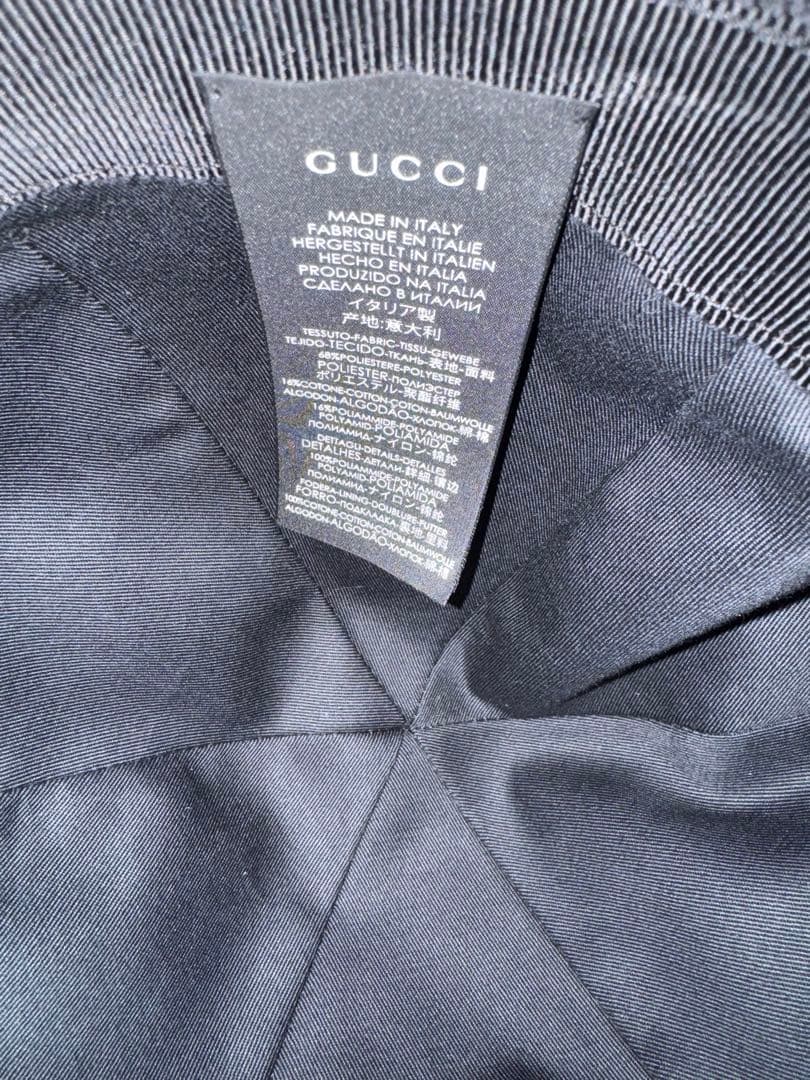 GUCCI ブラックキャップ GGパターン