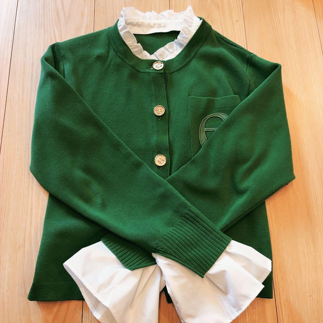 eimy Attached collar ニットカーディガン