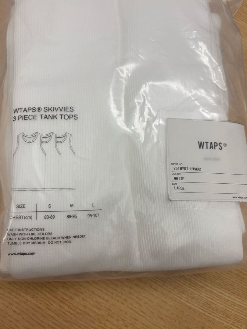 【新品】WTAPS タンクトップ 3ピース Lサイズ