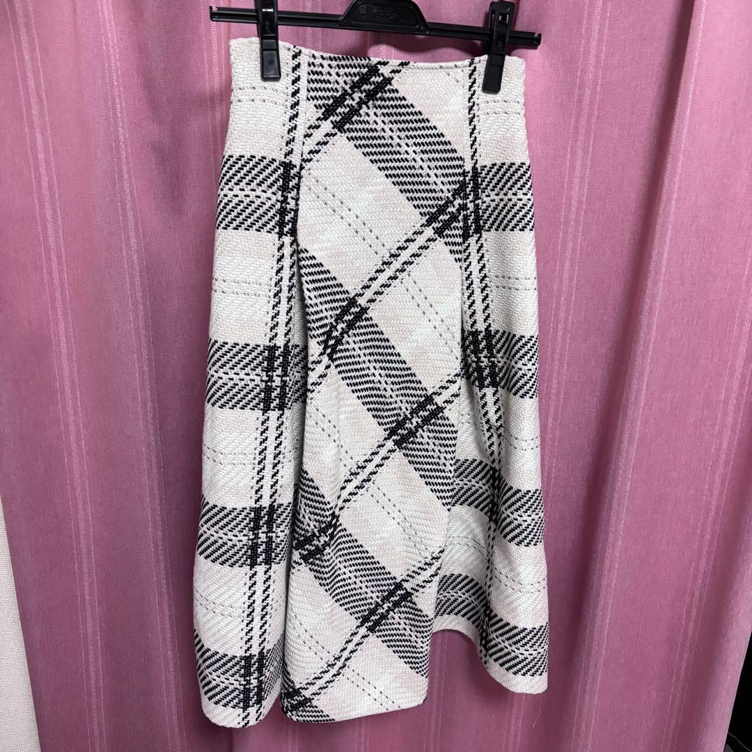 snidel ロービングチェック ロング スカート S〜M 美品 0