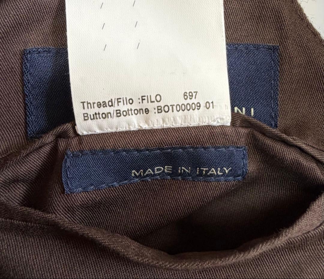 【美品】 LARDINI ツィードウール素材ジレsize46イタリア製
