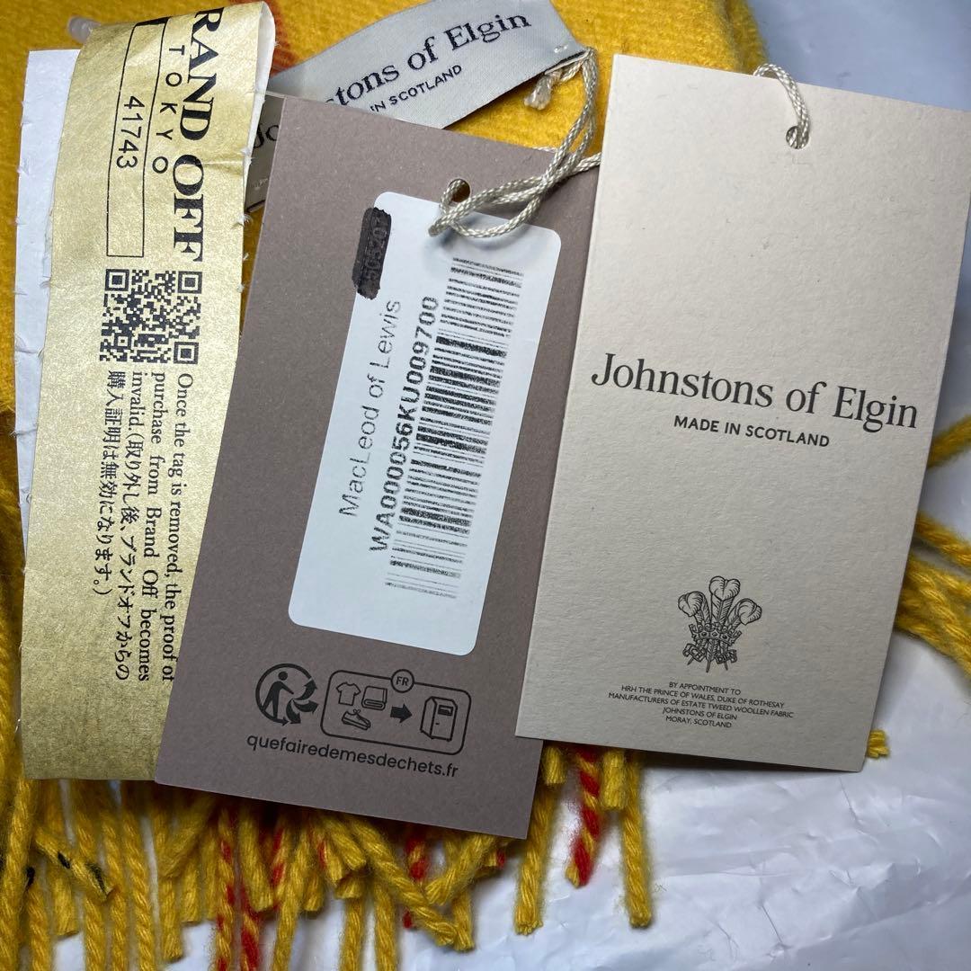 新品 ジョンストンズ カシミヤ100％ 大判ストール マクラウドオブルイス