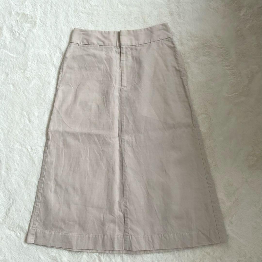 【美品】 マーガレットハウエル　ライトコットンリネン　ロングスカート