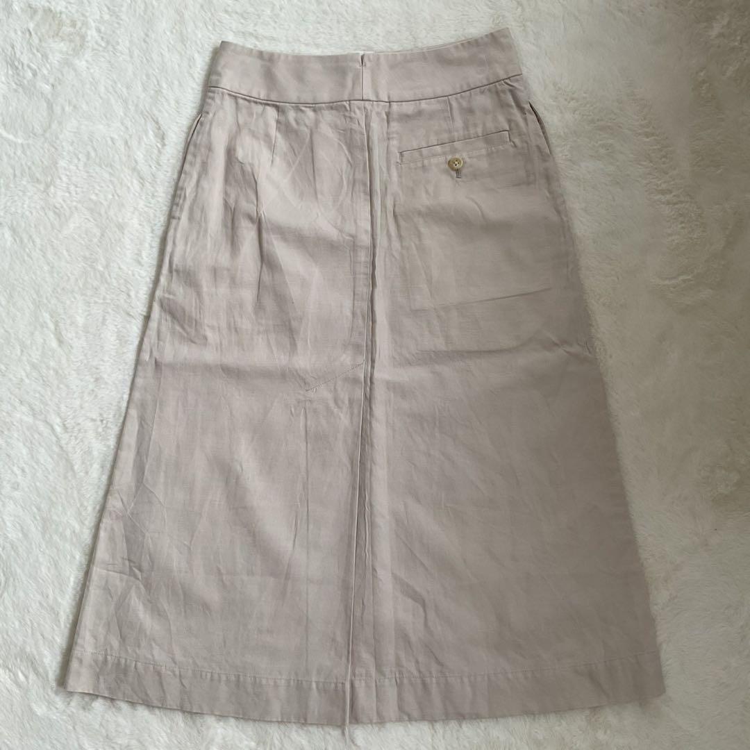 【美品】 マーガレットハウエル　ライトコットンリネン　ロングスカート
