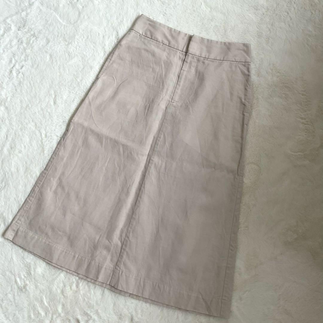 【美品】 マーガレットハウエル　ライトコットンリネン　ロングスカート