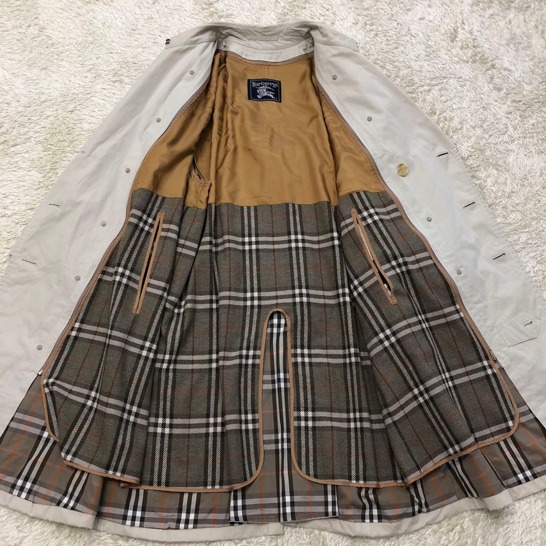 美品✨バーバリー　ライナー付きトレンチコート　ノバチェック裏地　ベージュ M相当