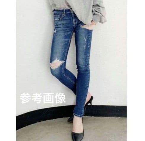 美品✨ GYDA SIDE RIPPED　ジェイダ ダメージ デニム　ブルー　M