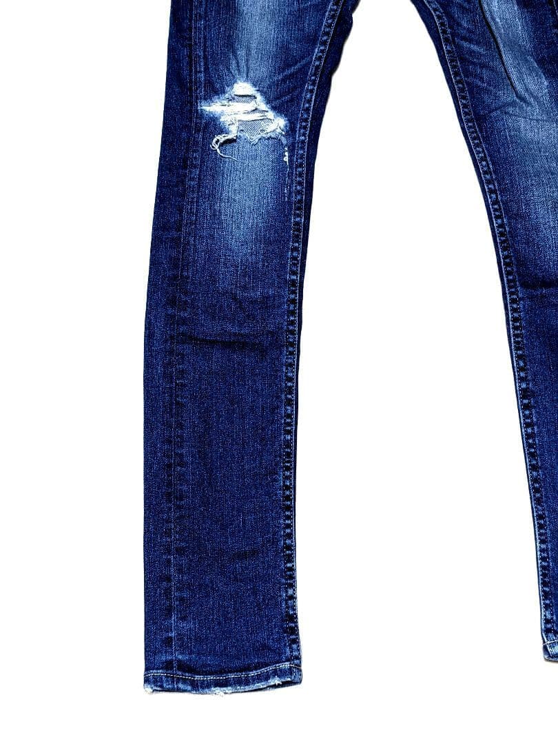 美品✨ GYDA SIDE RIPPED　ジェイダ ダメージ デニム　ブルー　M