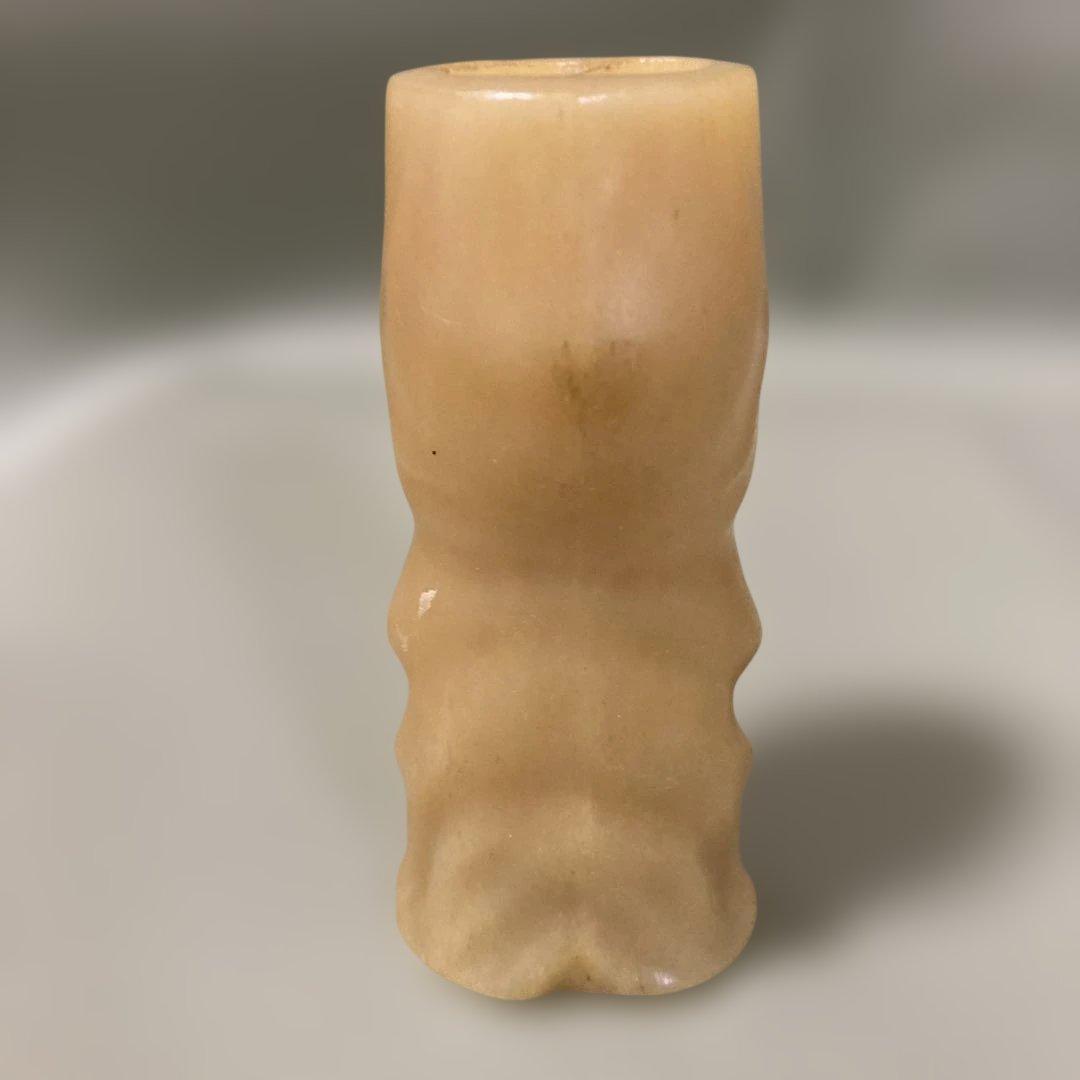 天然素材　骸骨　髑髏彫刻　置物　根付