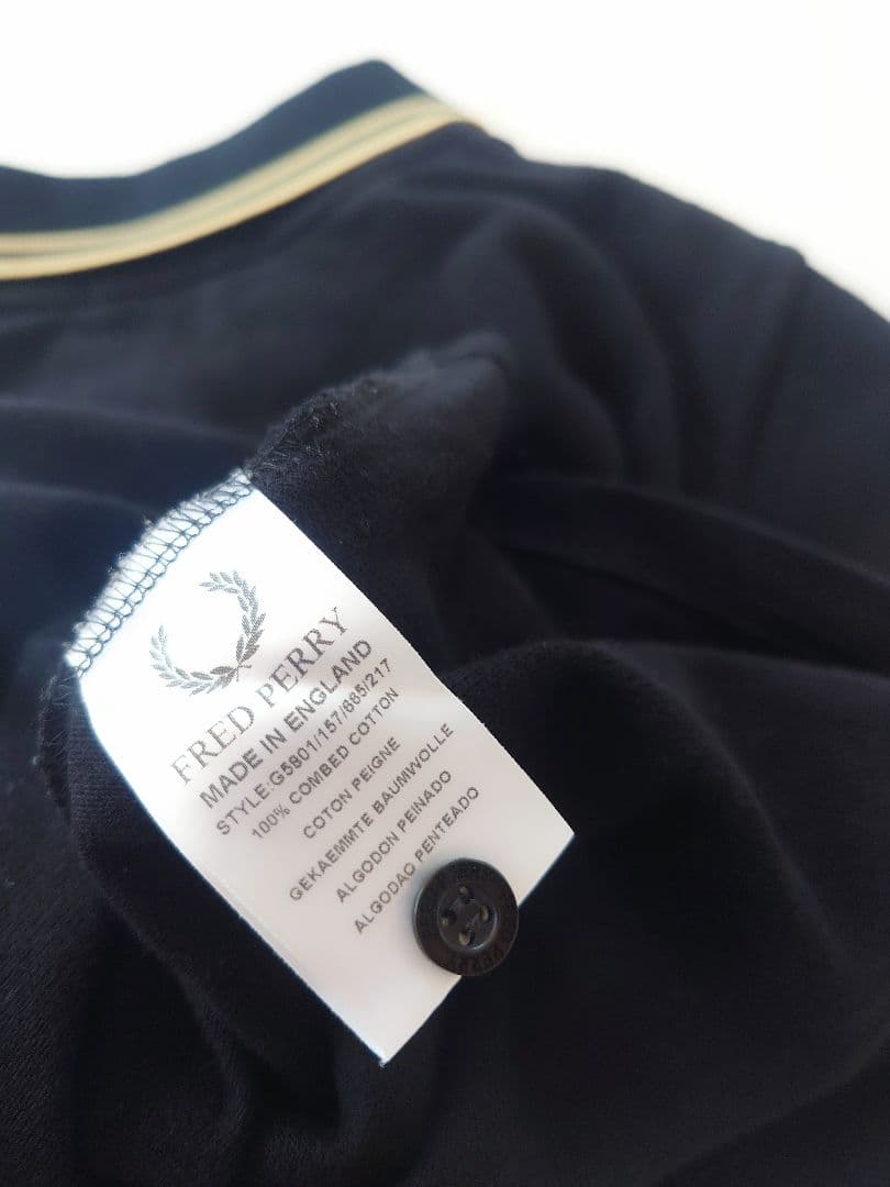 英国製 FRED PERRYイングランド製M12 ツインティップポロシャツ