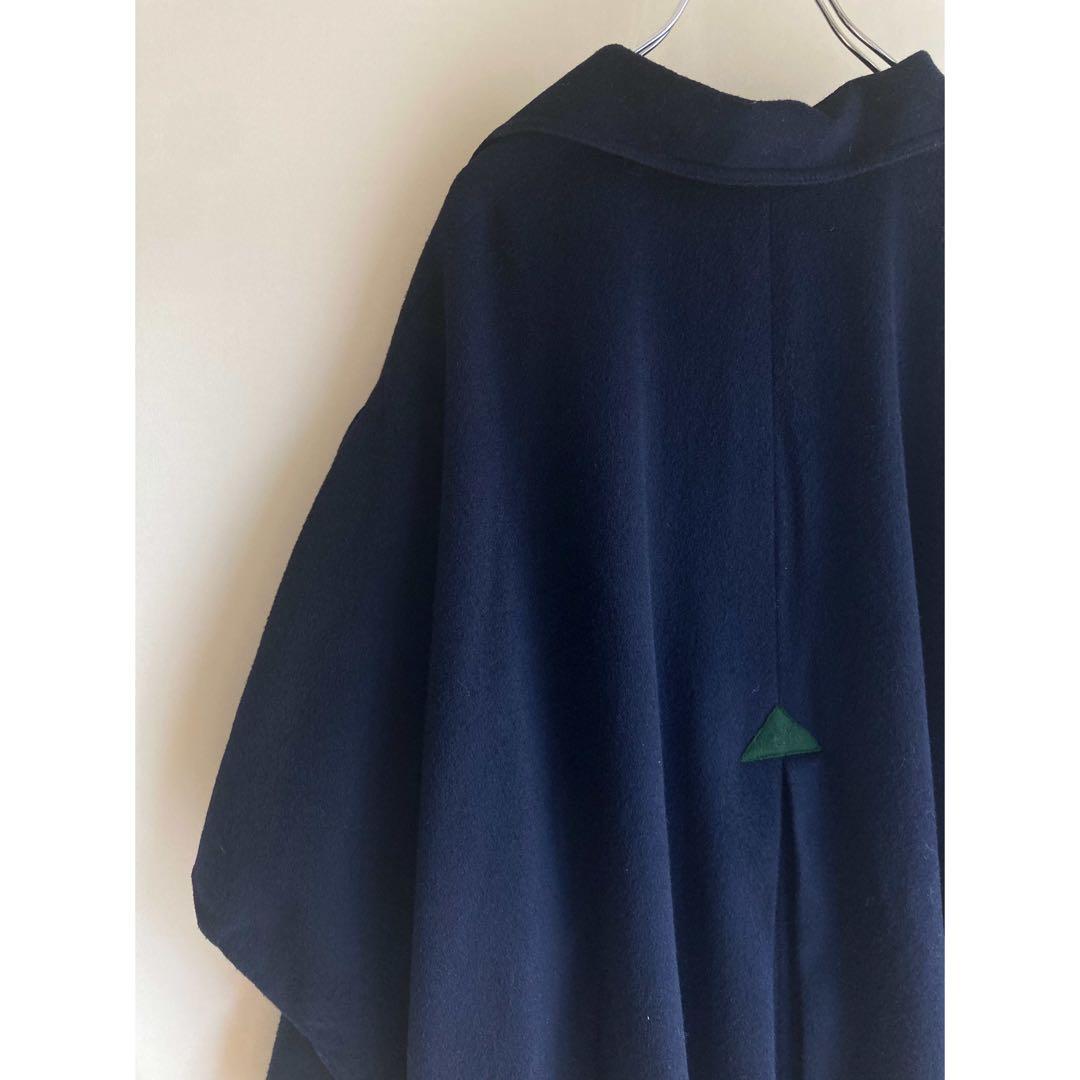 Used プリーツ ケープショルダー♡ ビッグAライン ローデンマントコート