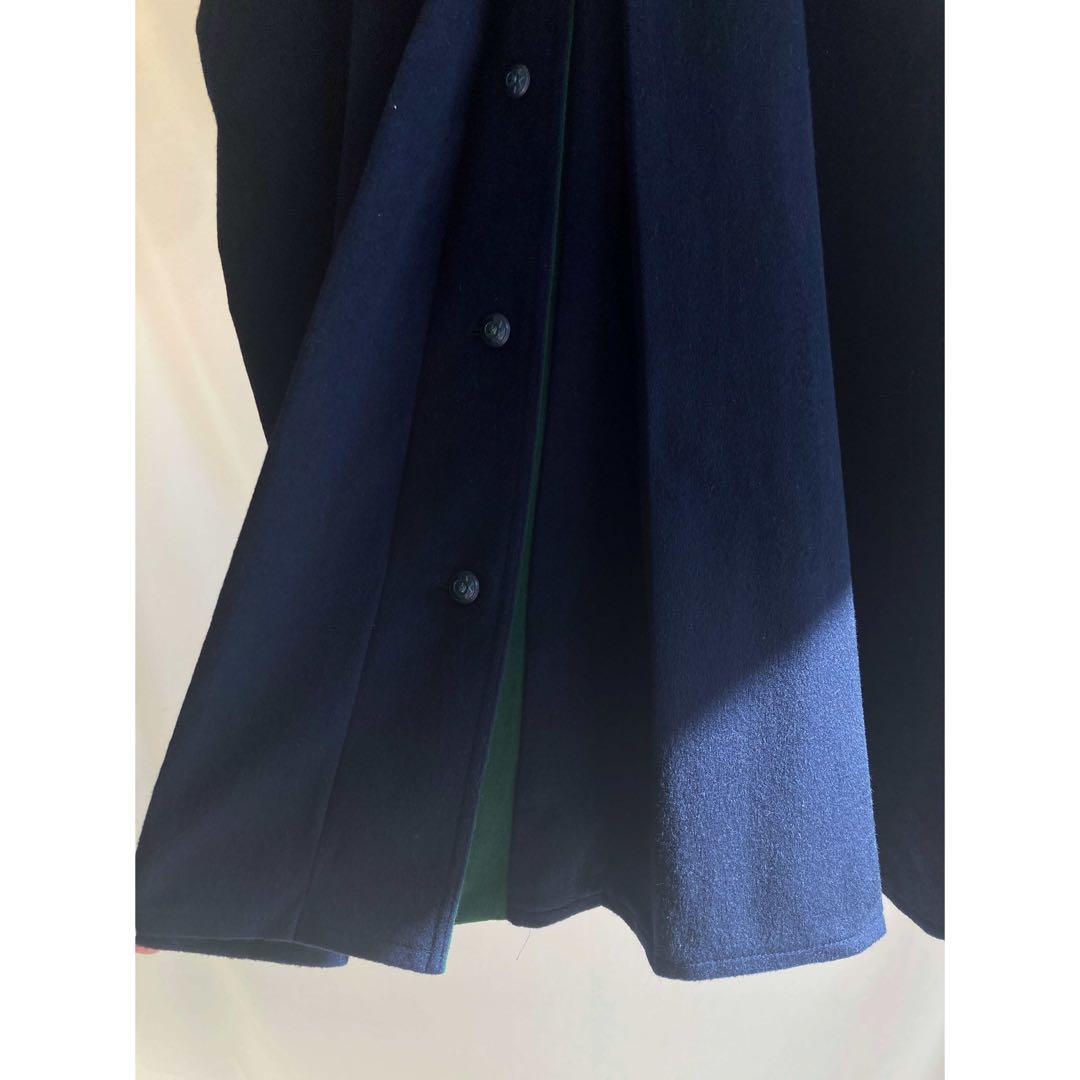Used プリーツ ケープショルダー♡ ビッグAライン ローデンマントコート