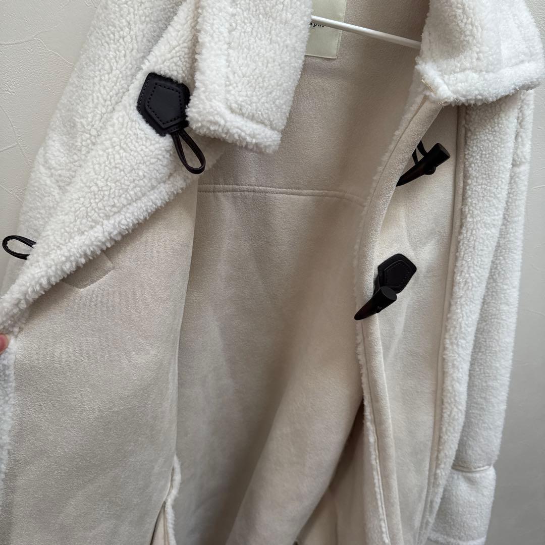 【Eaphi】asymmetry boa jacket