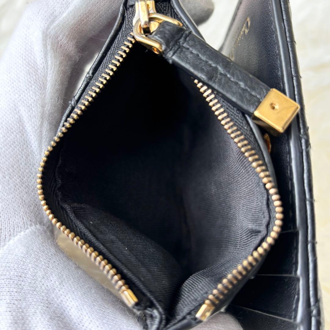 Christian Dior カロ ダリアウォレット 二つ折り財布 黒