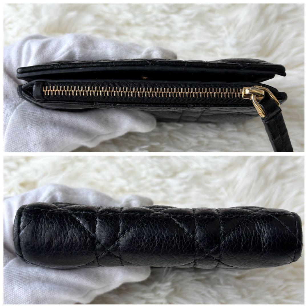 Christian Dior カロ ダリアウォレット 二つ折り財布 黒