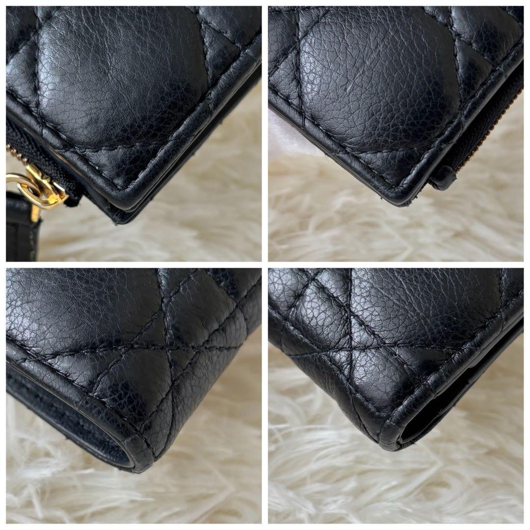 Christian Dior カロ ダリアウォレット 二つ折り財布 黒