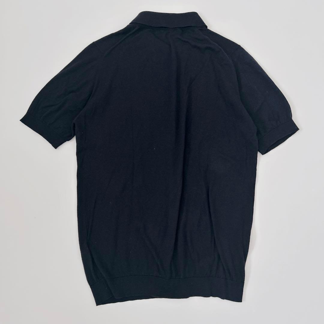 ◾️美品 ジョンスメドレー シーアイランドコットン ニットポロシャツ M ネイビー