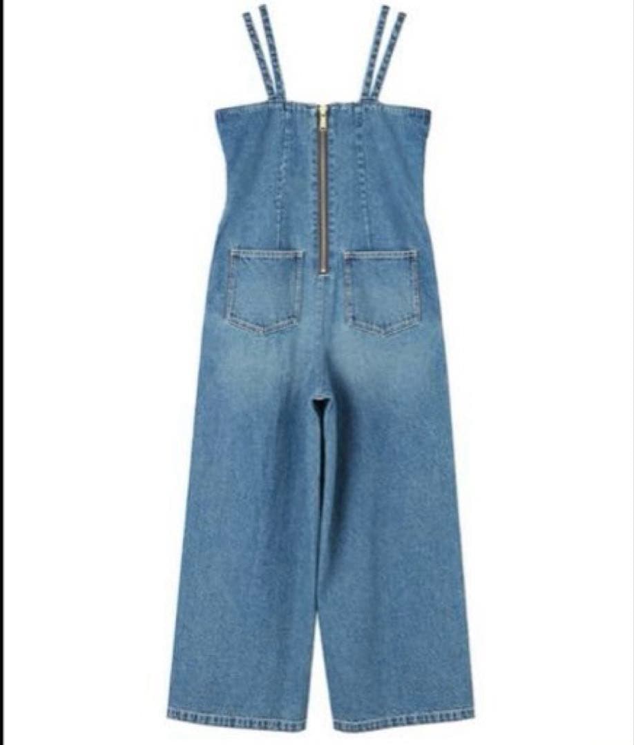 【タグ付き未使用】JENNEリラックスデニムサロペットS