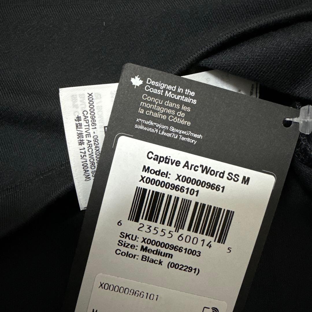 【新品・希少】Arc'teryx ／Captive Arc'Word SS／黒