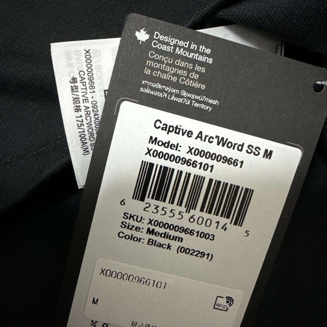 【新品・希少】Arc'teryx ／Captive Arc'Word SS／黒