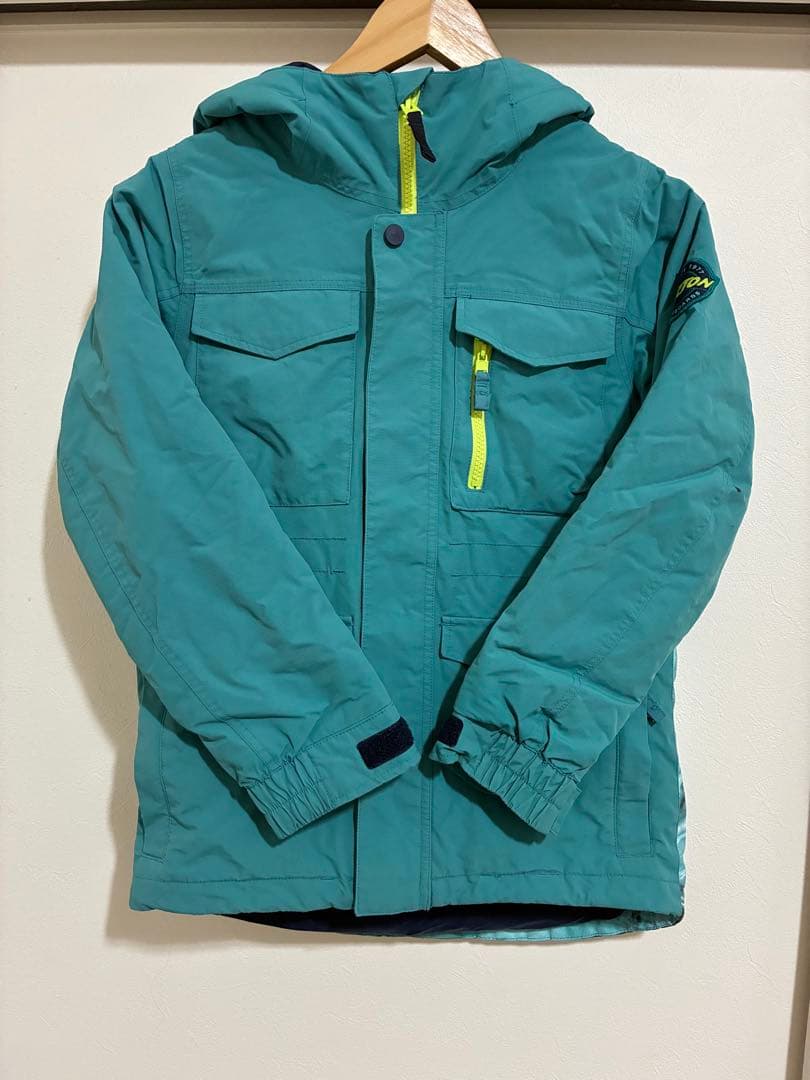 BURTON スノーボードジャケット 子ども用 エメラルドグリーン