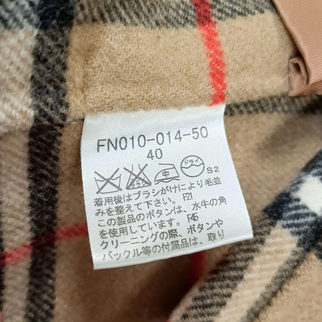 バーバリーロンドン　ロングコート　ノバチェック柄　ダブルフェイス　カシミヤ混