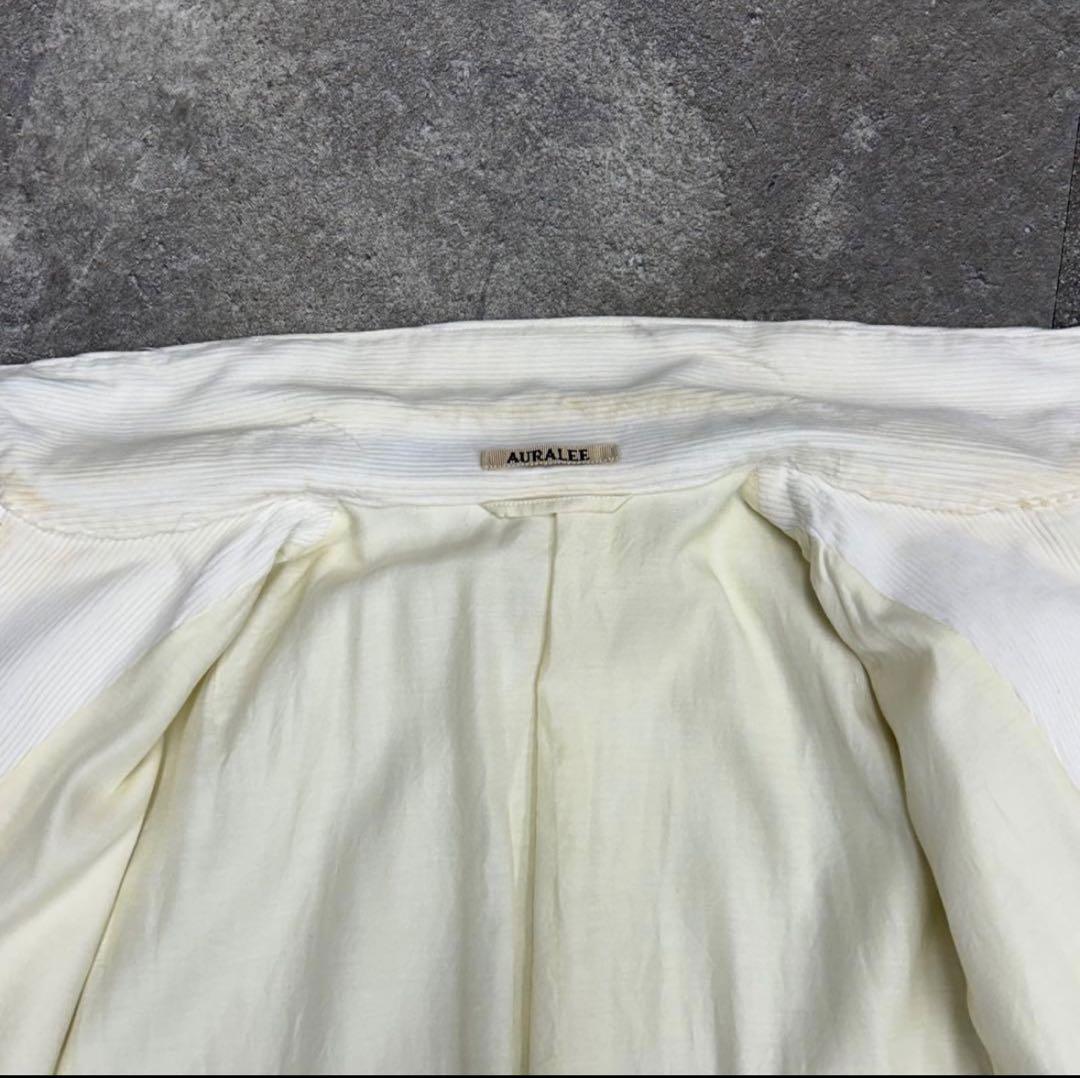 17AW AURALEE DOUBLE FACE ZIP BLOUSON 3 白
