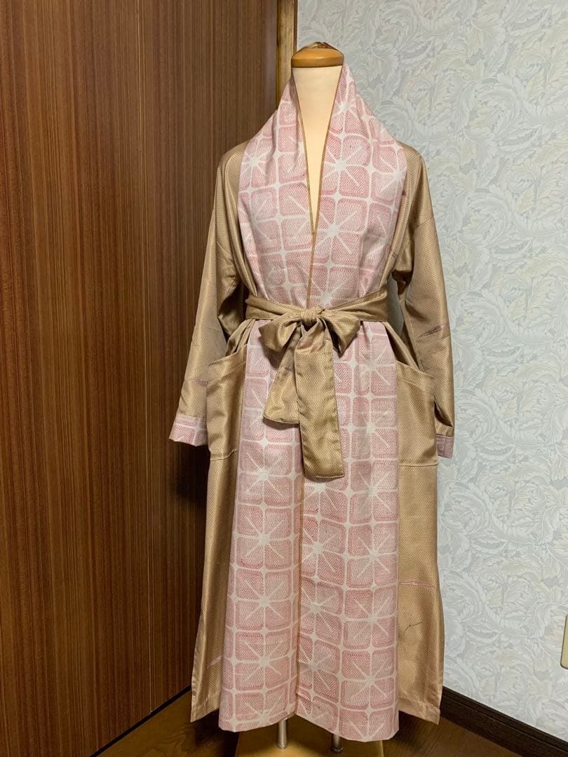 着物リメイク、ロングコート